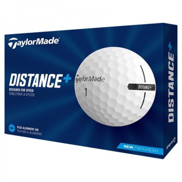 Boîte de 12 balles de golf TaylorMade DISTANCE +